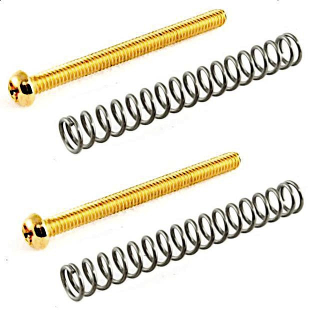 Humbucker Pickup Mounting Screws w/ Springs-Gold