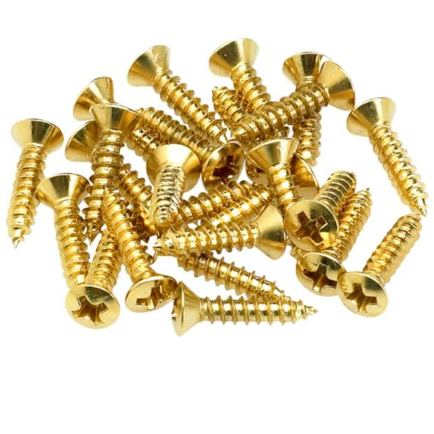 Fender Guitar & Bass Pickguard Screws-Gold