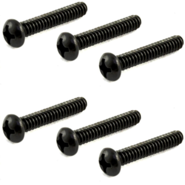 Single Coil Pickup & Selector Switch Screws Black