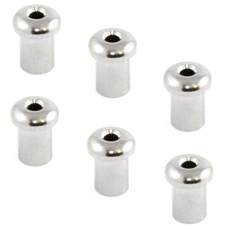 Guitar Top String Ferrules (6) Chrome