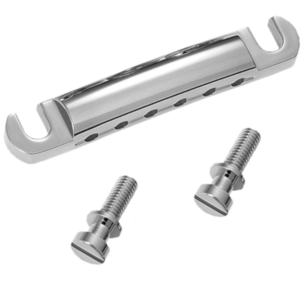 Stop Tailpiece w/ USA Thread Studs-Chrome
