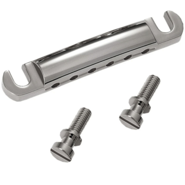 Stop Tailpiece w/ USA Thread Studs-Nickel