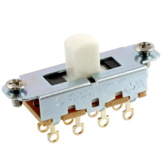 Switchcraft 3-Way Guitar Slide Switch-White