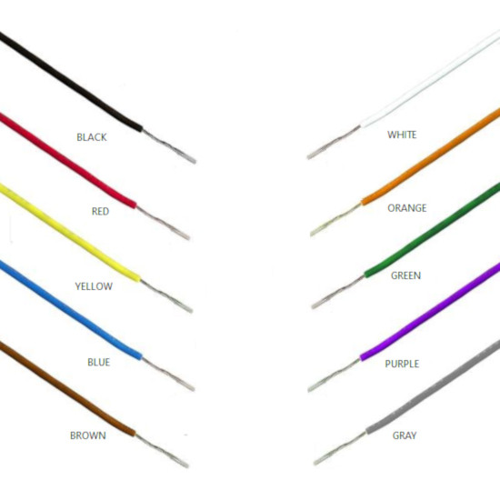 Stranded 26 Gauge Guitar Circuit Wire Bulk Pack-10 Colors