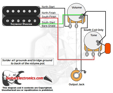 1 Humbucker/1 Volume/1 Tone/South Coil Treble Cut