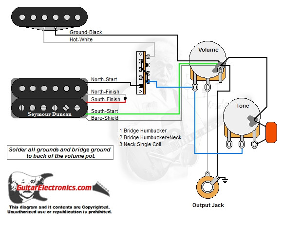 1 Humbucker/1 Single Coil/3-Way Lever/1 Volume/1 Tone/00