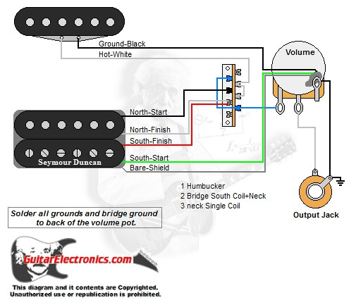 1 Humbucker/1 Single Coil/3-Way Lever/1 Volume/01