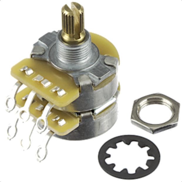 250K/500K Dual Audio Taper Pot-Split Shaft