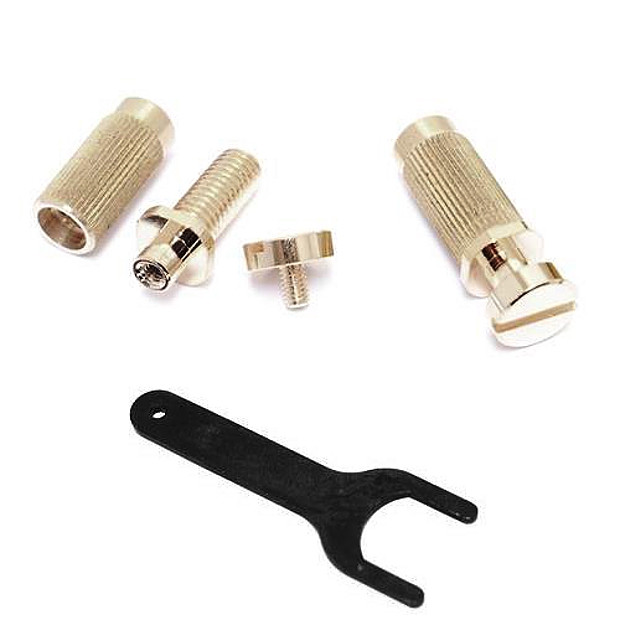 TonePros Locking Metric Tail Piece Studs & Anchors-Nickel