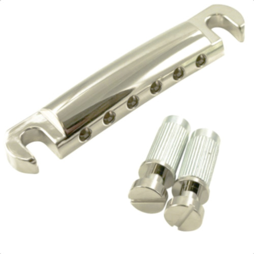 Gotoh Stop Tailpiece w/ Metric Thread Studs-Nickel