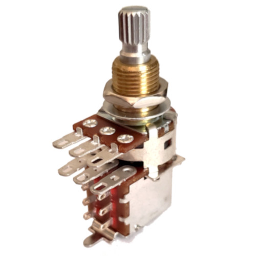 Bourns Stereo/Dual Gang 500K Audio Taper Guitar Pot w/ Push/Pull Switch