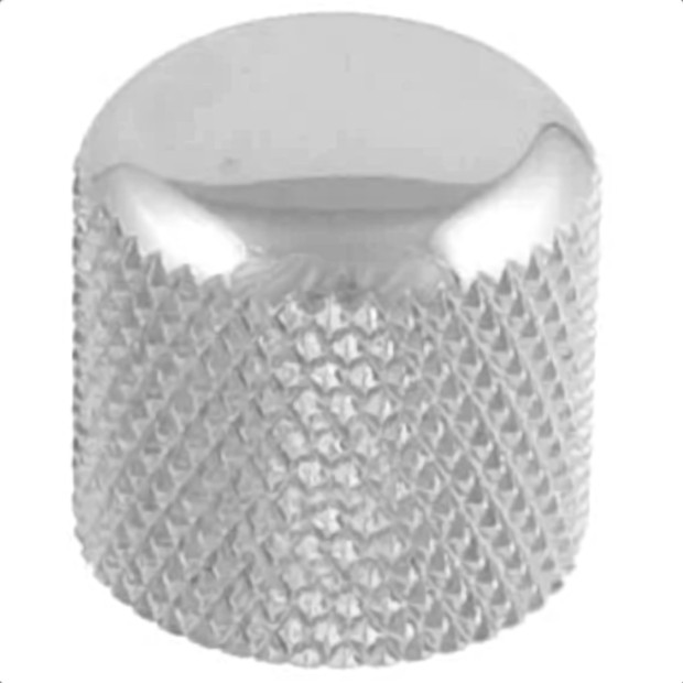 Push-On Metal Dome Knob For Guitar & Bass-Chrome