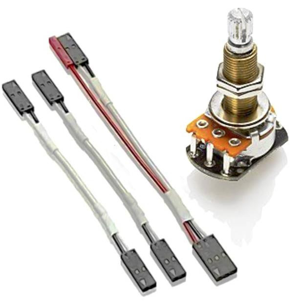  EMG 25K Long Shaft Tone Pot for Active Pickups w/ Solderless Quick Connectors