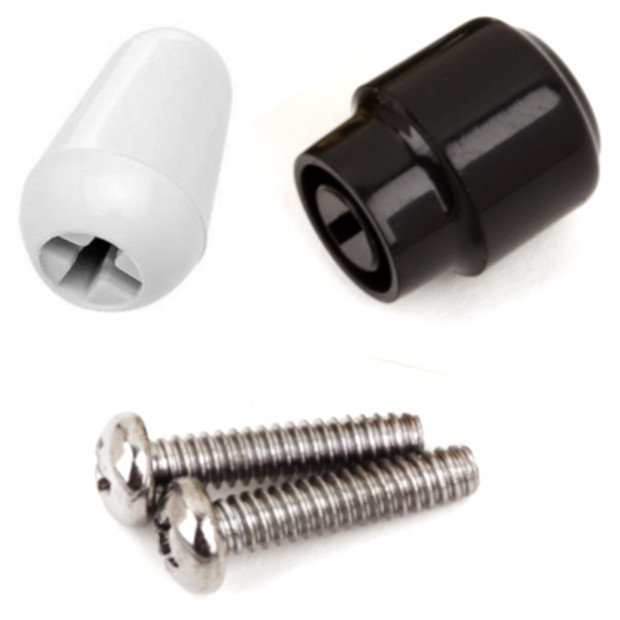  Original Fender Strat and Tele Switch Tips w/ Mounting Screws