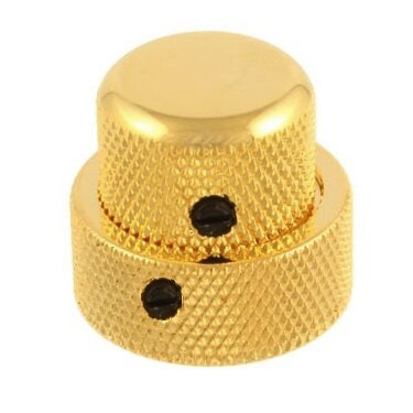 Stacked Metal Dome Knob Set for Guitar & BassGold