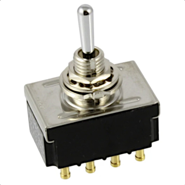 3-Way 4-Pole On/On/On Mini Toggle Switch for Guitar