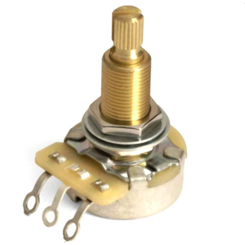 CTS 250K Audio Taper Pro Guitar Pot w/ Long Brass Shaft