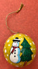 Made in India - Paper Mache Santa/Snowman Yellow