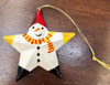 Made in India - Paper Mache White Snowman Star