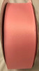 Plain Pink Wire Edged Satin Ribbon - per metre