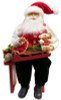 46 cm Santa with Wooden Stool