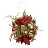 Red/Gold Fern Ball Hanger