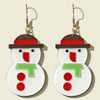 Snowman Sparkly Dangly Earrings