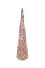 Pink/Gold Beaded Cone Tree Small 40cmL