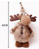 45cm Standing Brown Reindeer/Snowflake Hat