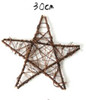 Rattan Star Tree Topper (without spring) 30cm