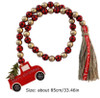 Wood Bead Garland - 85cm - Red Truck