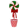 49cmH Candy Cane Topiary Pot