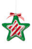 19cmH Hanging Candy Cane Star