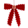 38.5cmL Hanging Red Candy Cane Bow