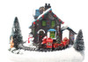 Ceramic Christmas House with Train - Light Up