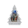 Snowman Family in White Tree Snowglobe