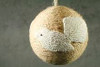 10cmD Jute Ball with White Beaded Fantail Hanger