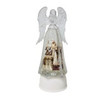 Nativity in Silver and Acrylic Angel Snowglobe