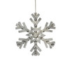 35cmd White Wooden Snowflake Hanging