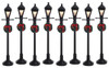 Gas Lantern Street Lamp, Set of 8