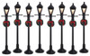 Gas Lantern Street Lamp, Set of 8