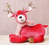 Pink Sitting Reindeer 28cmH x 27cmL