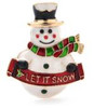 Let It Snow Snowman Brooch