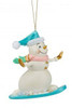 9cmH Skating Snowman Hanging Christmas Decoration