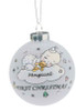 8cm Blue Baby’s 1st Christmas Bauble