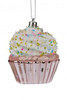 9cmH Cupcake Hanging Christmas Decoration