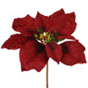 Poinsettia Pick - 20cm Red