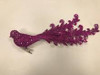Pink Glittered Net Peacock with Clip