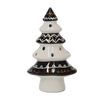 Black and White Ceramic Xmas Tree - 16.5cm