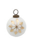 Snowflake Cut Glass Bauble White/Gold